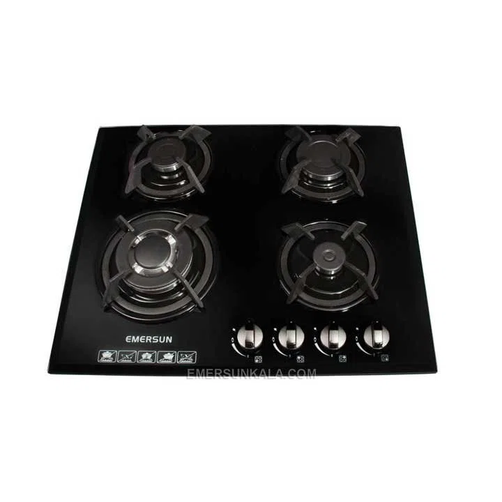 اجاق گاز رومیزی شیشه ای 4 شعله امرسان مدل EM4HGLC