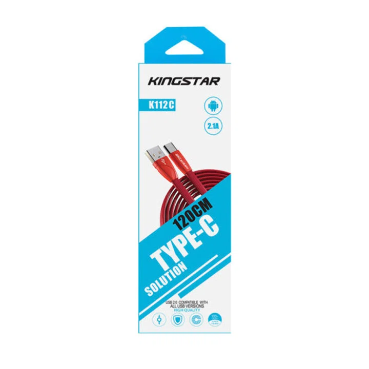 کابل تبدیل USB به Type-C کینگ استار مدل Kingstar K112C طول 120 سانتیمتر