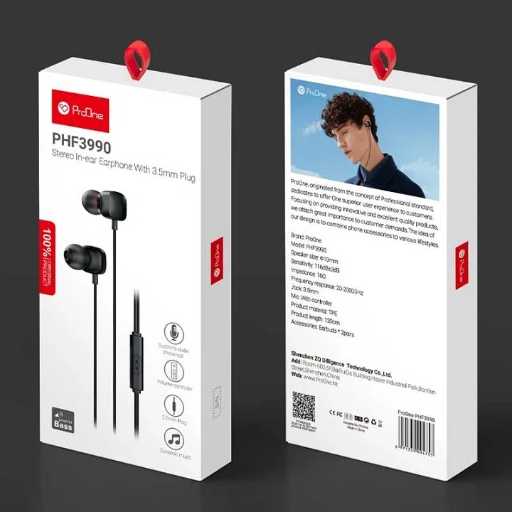 هندزفری سیم دار پرووان مدل PHF3990