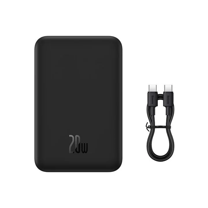 پاوربانک 30 وات باسئوس Magnetic Mini Wireless PPCX110 با ظرفیت 10000 میلی‌آمپر ساعت