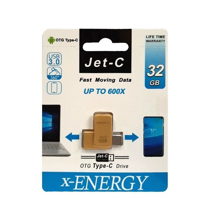 OTG فلش مموری 32 گیگابایتی ایکس-انرژی مدل JET-C Type-c 3.0