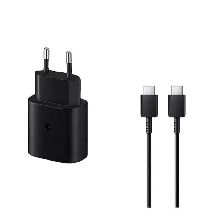 آداپتور شارژر سریع سامسونگ 25 وات مدل EP-TA800XBEGWW همراه با کابل