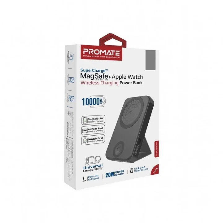 پاوربانک پرومیت مدل PowerMag-Trio ظرفیت 10000 میلی آمپر ساعت