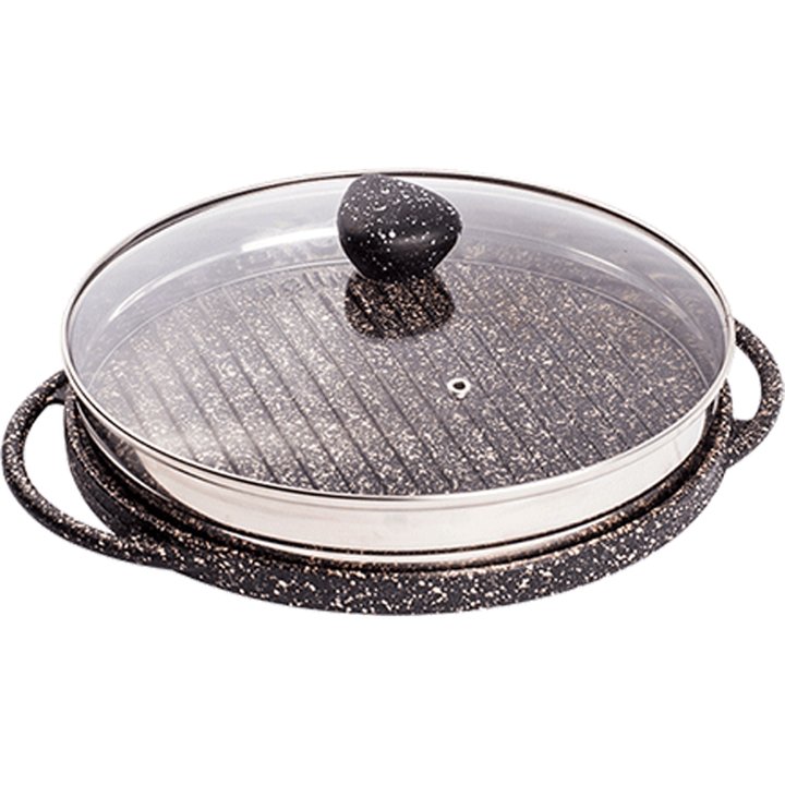 تابه گریل چدن دو طرفه نالینو مدل Spiza (با درب شیشه)