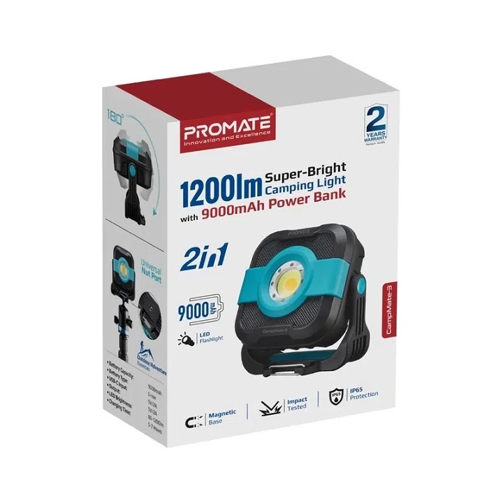 شارژر بی‌سیم پرومیت مدل CAMPMATE-3