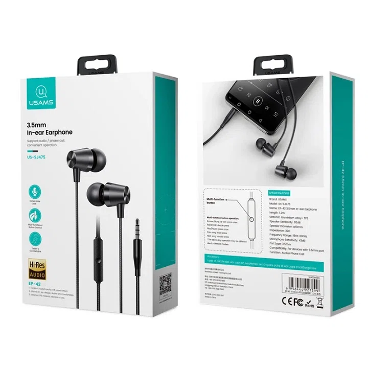 هندزفری سیمی 3.5mm یوسمز مدل ep-42