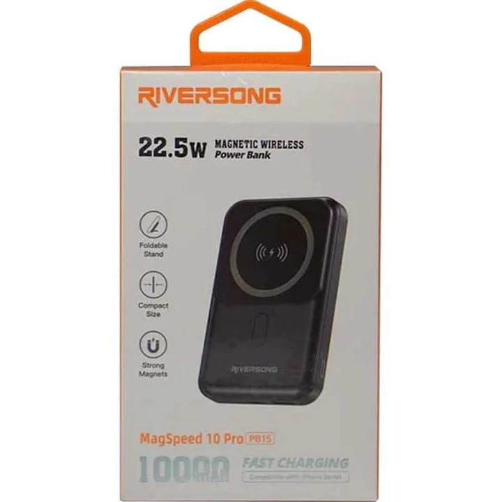 پاوربانک 10000 میلی آمپری ریورسانگ 22.5 وات مدل Riversong Magspeed 10 PRO PB15