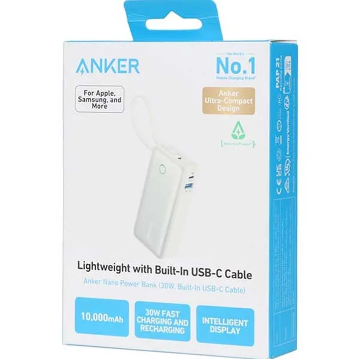 پاوربانک 10000 میلی آمپر انکر مدل Anker Nano Power Bank A1259