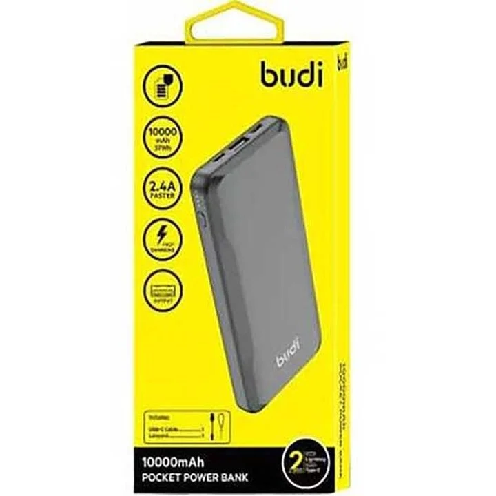 پاوربانک بودی 10000 میلی آمپر 12 وات مدل Budi PB802B
