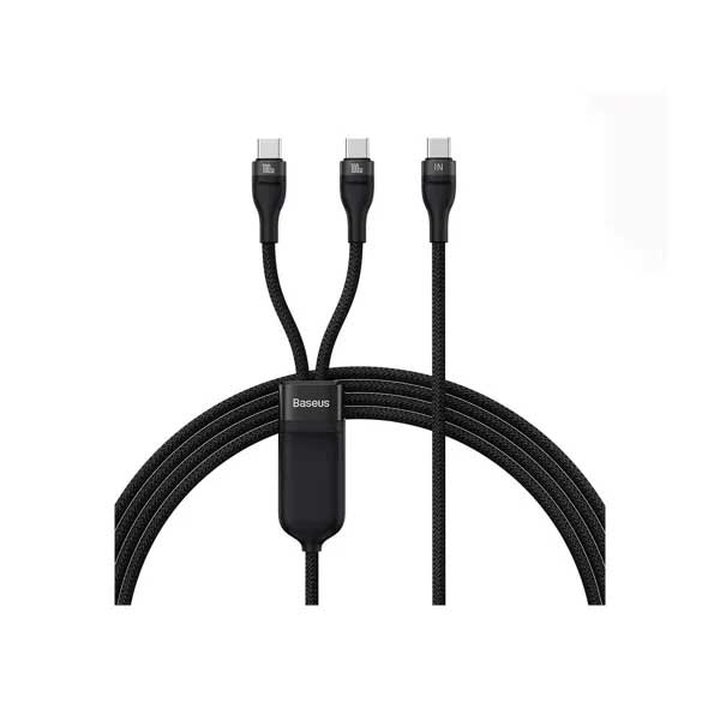 کابل تبدیل یک به دو USB-C به USB-C بیسوس مدل  Baseus Flash Series Ⅱ One-for-Two
