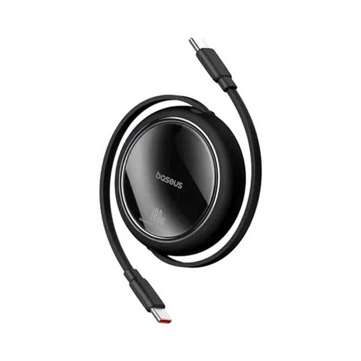 کابل تبدیل Type-C به Type-C باسئوس مدل Free2Draw Mini Retractable 100W