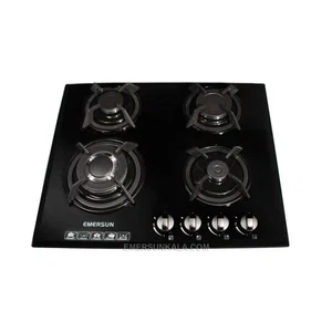اجاق گاز رومیزی شیشه ای 4 شعله امرسان مدل EM4HGLC