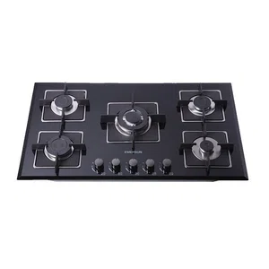 اجاق گاز رومیزی  شیشه ای 5 شعله امرسان مدل (مربع استیل)EM5HGMC